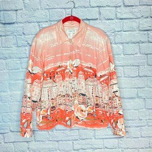 Coldwater Creek 1X Pink French Seaside Town Blazer